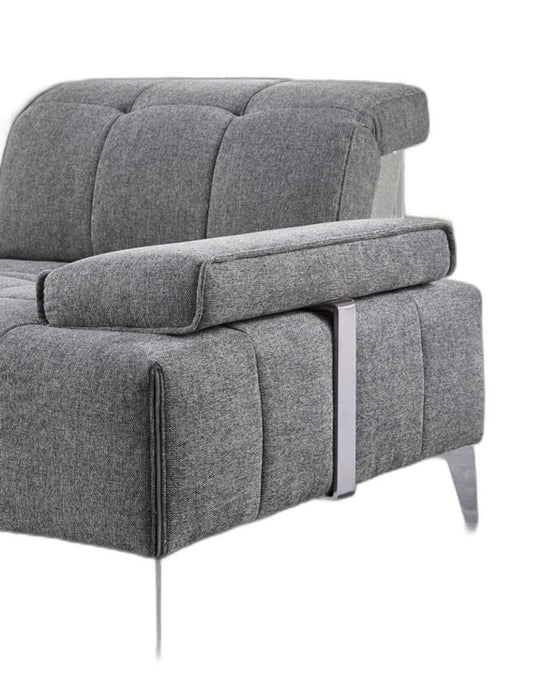 Polyester Modular L Shaped Three Piece Corner Sectional - Gray