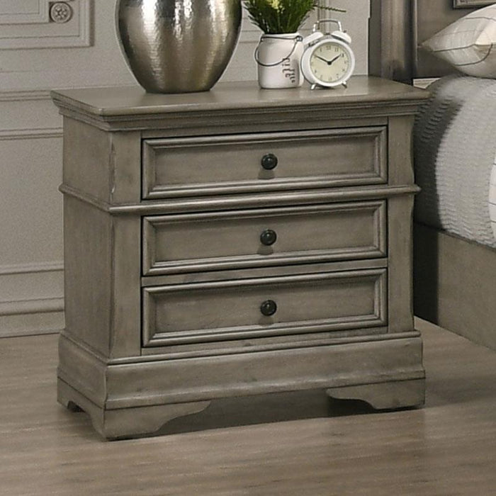 Manchester - 3-Drawer Nightstand - Wheat - Simple Home Plus