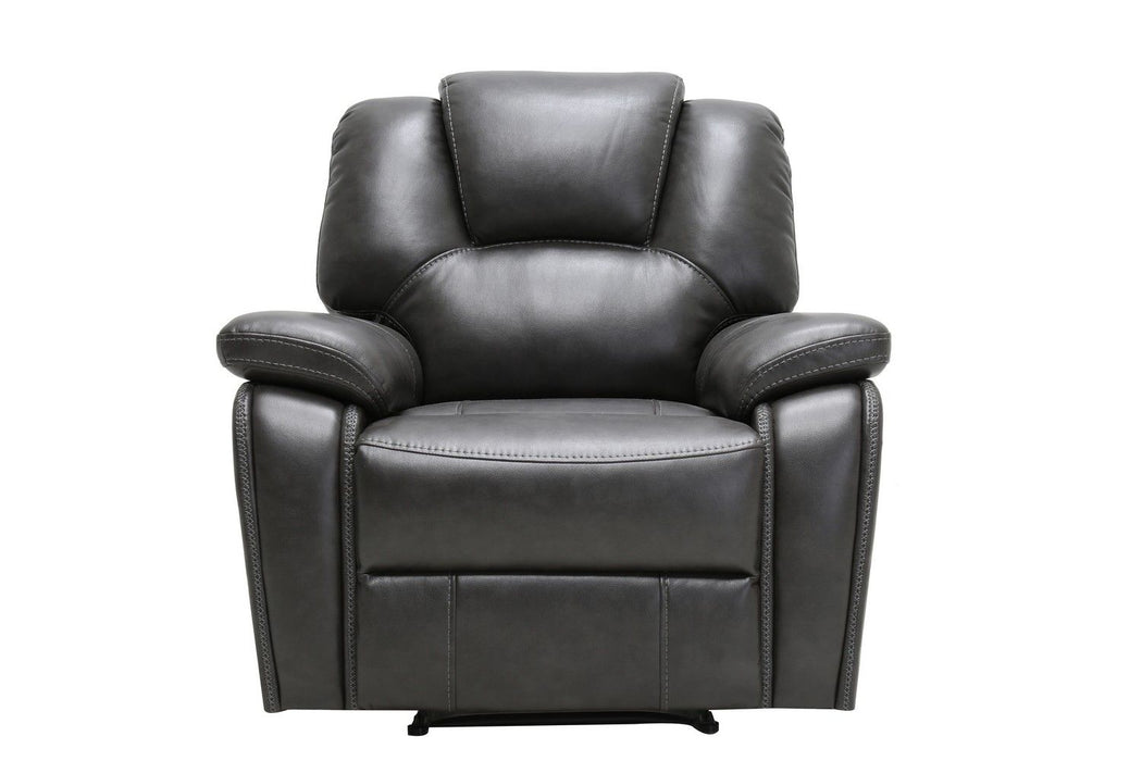 Contemporary Leather Power Reclining Chair - Gray