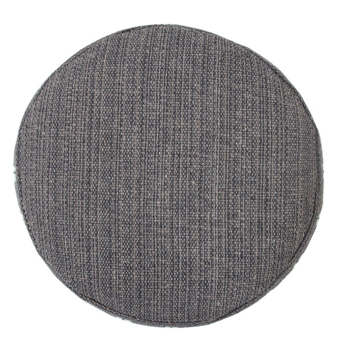 Round Cotton Ottoman - Gray