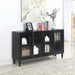 Sylvia - 4-Door Accent Cabinet - Black - Simple Home Plus