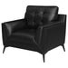 Moira - Upholstered Tufted Chair With Track Arms - Black - Simple Home Plus