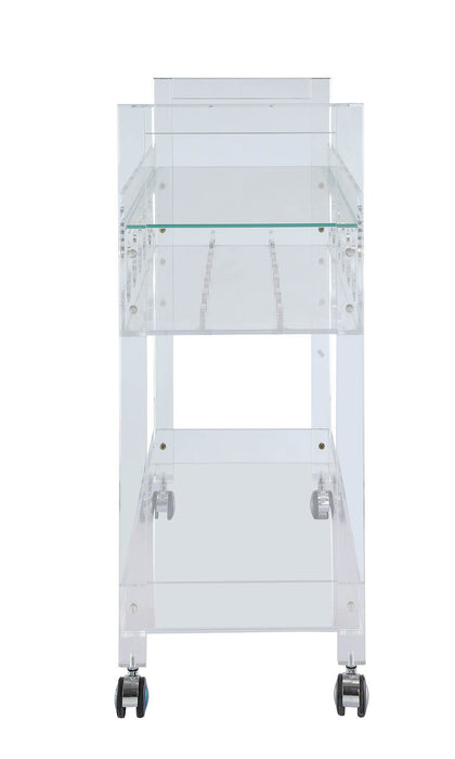 Acrylic And Glass Serving Cart - Clear