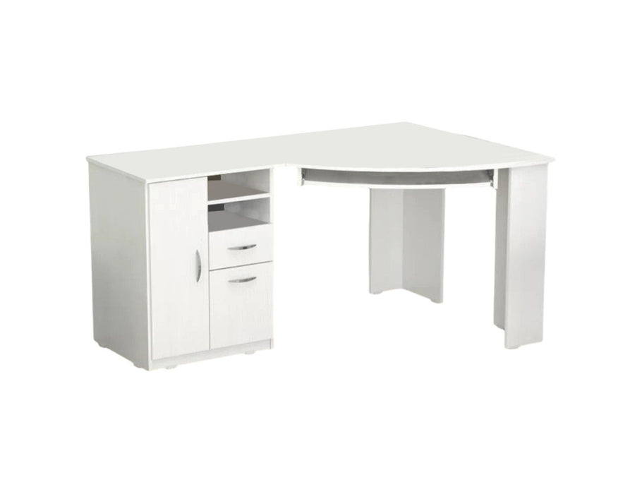 Computer Desk With Two Drawers - White