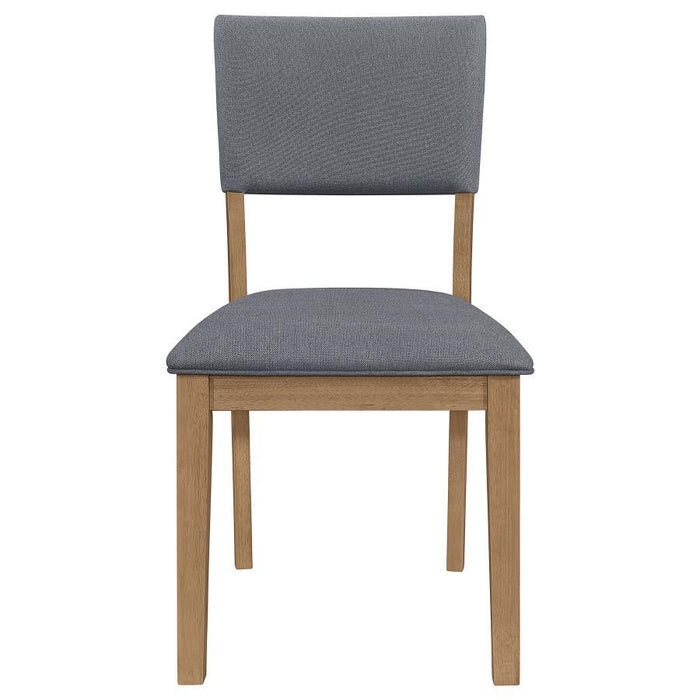 Sharon - Open Back Padded Upholstered Dining Side Chair (Set of 2) - Blue And Brown - Simple Home Plus
