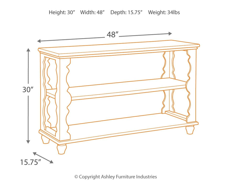 Alwyndale - Antique White / Brown - Console Sofa Table - Simple Home Plus