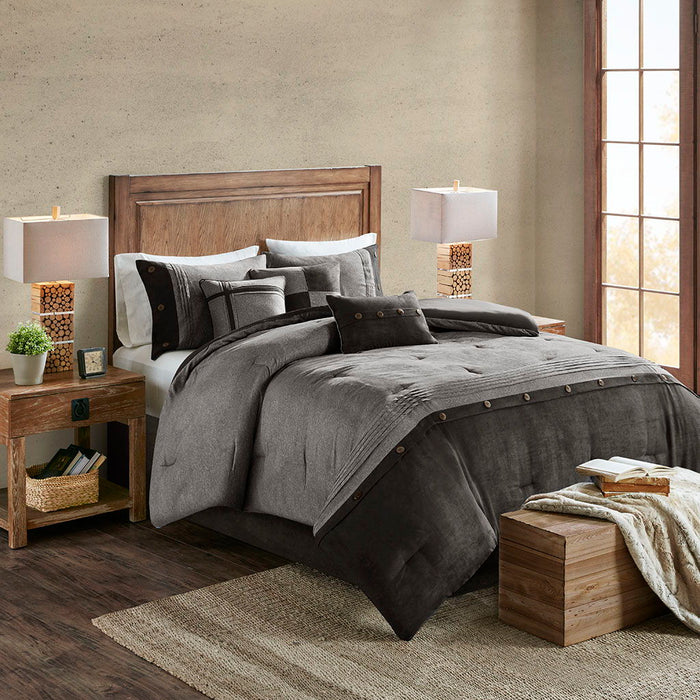 Boone - 7 Piece Comforter Set - Gray