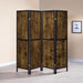 Deepika - 4-Panel Folding Screen - Antique Nutmeg And Black - Simple Home Plus