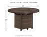 Paradise - Medium Brown - Round Fire Pit Table - Simple Home Plus