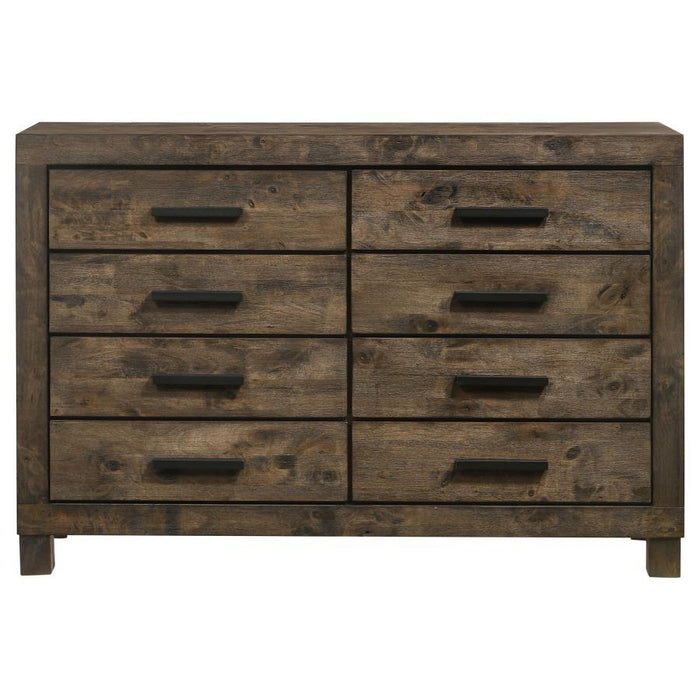 Woodmont - 8-Drawer Dresser - Rustic Golden Brown - Simple Home Plus