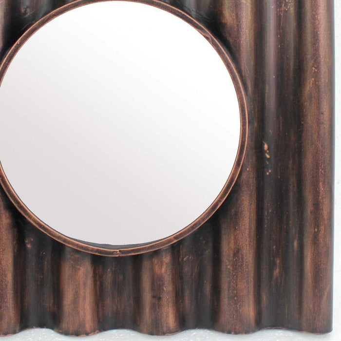 Square Accent Metal Mirror - Bronze