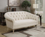 Billie - Tufted Back Settee With Roll Arm - Natural - Simple Home Plus