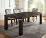 Caterina - Dining Table With X Leaf - Dark Walnut / Beige - Simple Home Plus