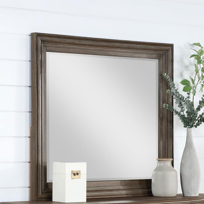 Emmett - Rectangular Dresser Mirror - Walnut - Simple Home Plus