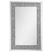 Valerie - Crystal Inlay Rectangle Wall Mirror - Silver - Simple Home Plus