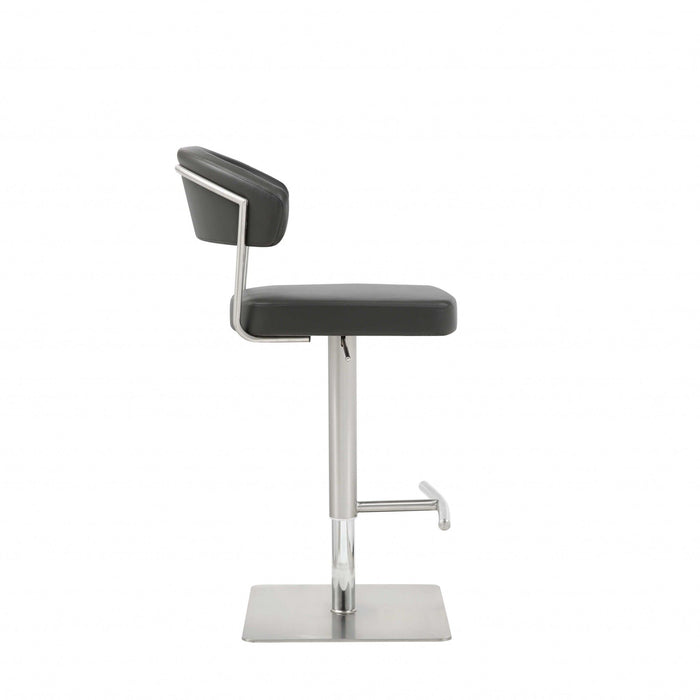 Stainless Steel Bar Chair - Black / Silver