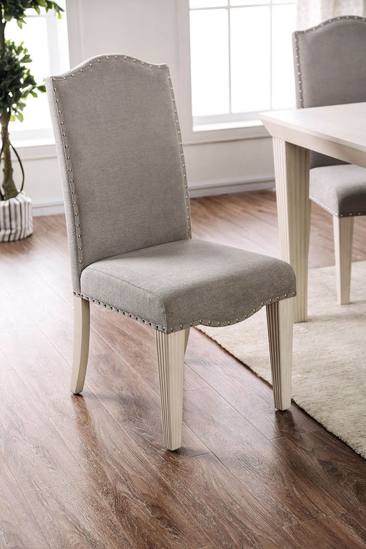 Daniella - Side Chair (Set of 2) - Antique White / Gray - Simple Home Plus