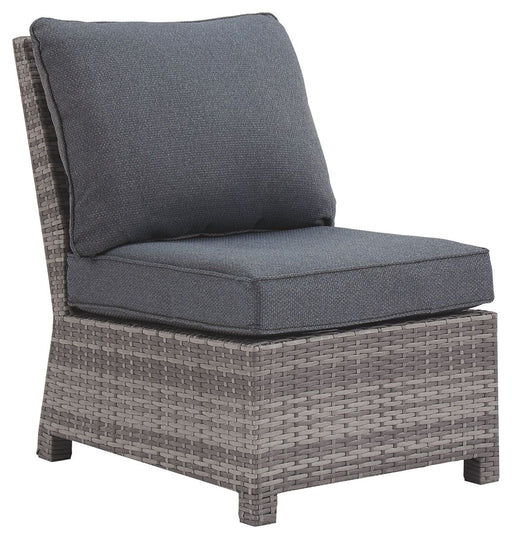 Salem - Gray - Armless Chair W/Cushion - Simple Home Plus