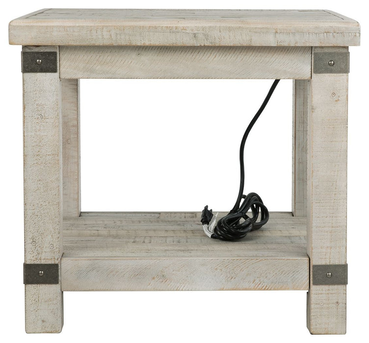 Carynhurst - White Wash Gray - Rectangular End Table - Simple Home Plus