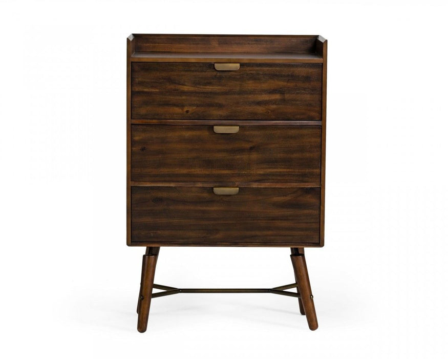 Solid Wood Three Drawer Chest - Acacia