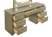 Beaumont - 7-Drawer Vanity Desk With Lighting Mirror - Champagne - Simple Home Plus