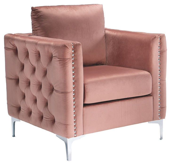 Lizmont - Blush Pink - Accent Chair - Simple Home Plus