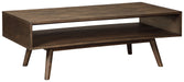 Kisper - Dark Brown - Rectangular Cocktail Table - Simple Home Plus