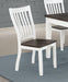 Kingman - Slat Back Dining Chairs (Set of 2) - Espresso And White - Simple Home Plus