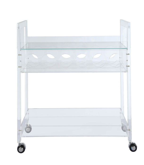 Acrylic And Glass Serving Cart - Clear