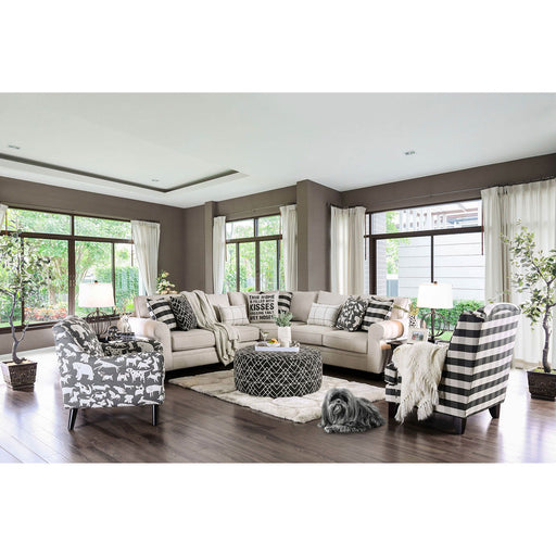 Patricia - Sectional - Ivory - Simple Home Plus