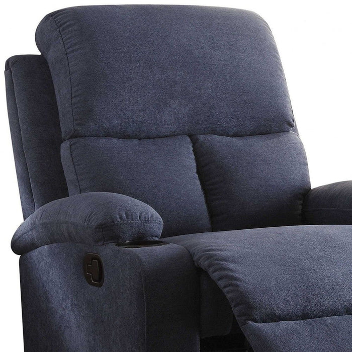 Linen Recliner - Blue