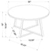 Hugo - Round Coffee Table - White And Matte Black - Simple Home Plus