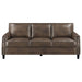 Leaton - Upholstered Recessed Arms Sofa - Brown Sugar - Simple Home Plus