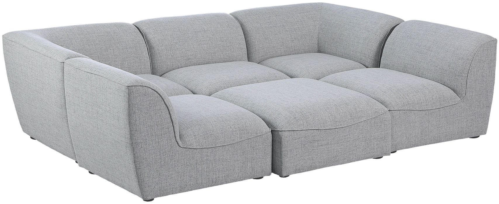 Miramar - Modular Sectional 6 Piece - Gray - Modern & Contemporary