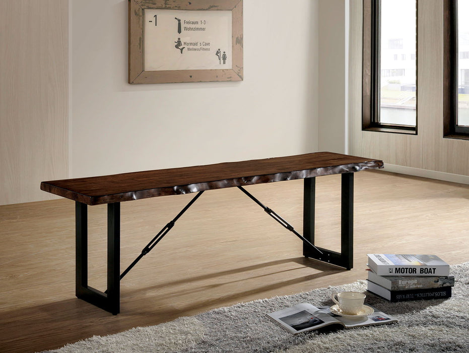 Dulce - Bench - Walnut / Black - Simple Home Plus