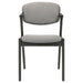 Stevie - Upholstered Demi Arm Dining Side Chairs (Set of 2) - Brown Gray And Black - Simple Home Plus