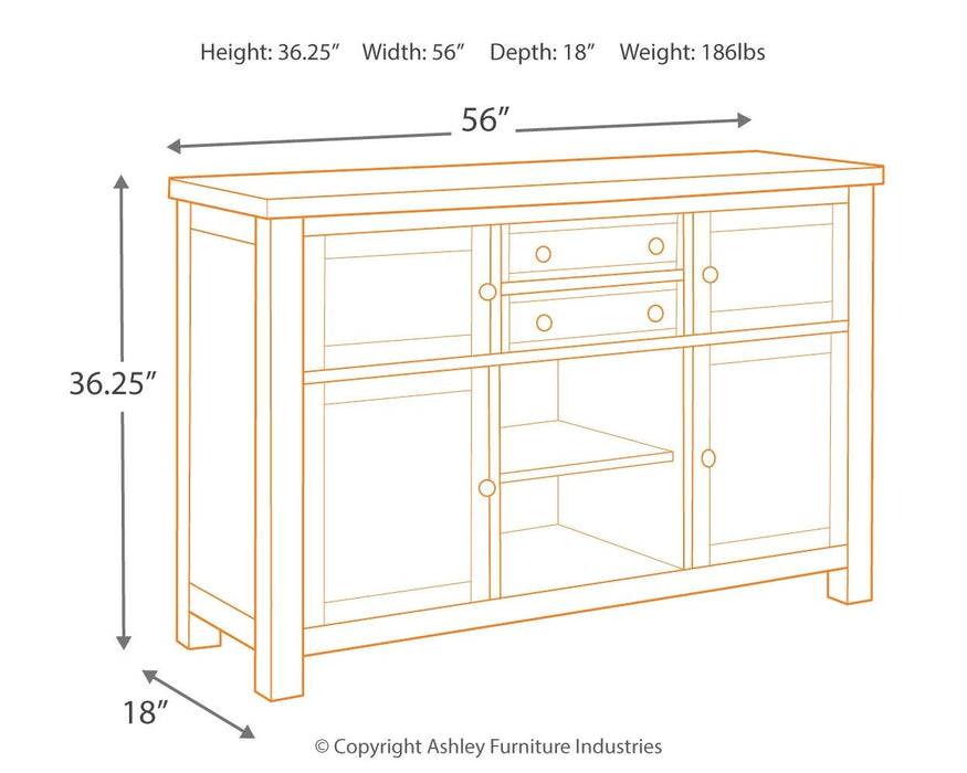 Moriville - Grayish Brown - Dining Room Server - Simple Home Plus