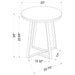 Hugo - Metal Base Round End Table - White And Matte Black - Simple Home Plus