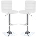 Bianca - Square Upholstered Adjustable Bar Stools (Set of 2) - Simple Home Plus