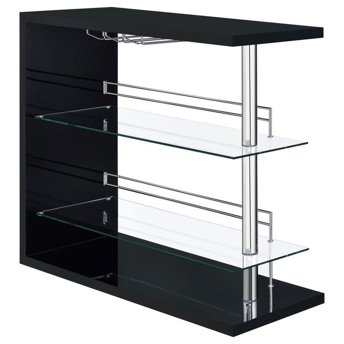 Prescott - Rectangular 2-Shelf Bar Unit - Simple Home Plus