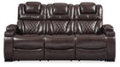 Warnerton - Brown Dark - Pwr Rec Sofa With Adj Headrest - Simple Home Plus