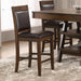 Dewey - Upholstered Counter Height Chairs With Footrest (Set of 2) - Brown And Walnut - Simple Home Plus