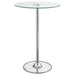 Thea - LED Bar Table - Chrome And Clear - Simple Home Plus