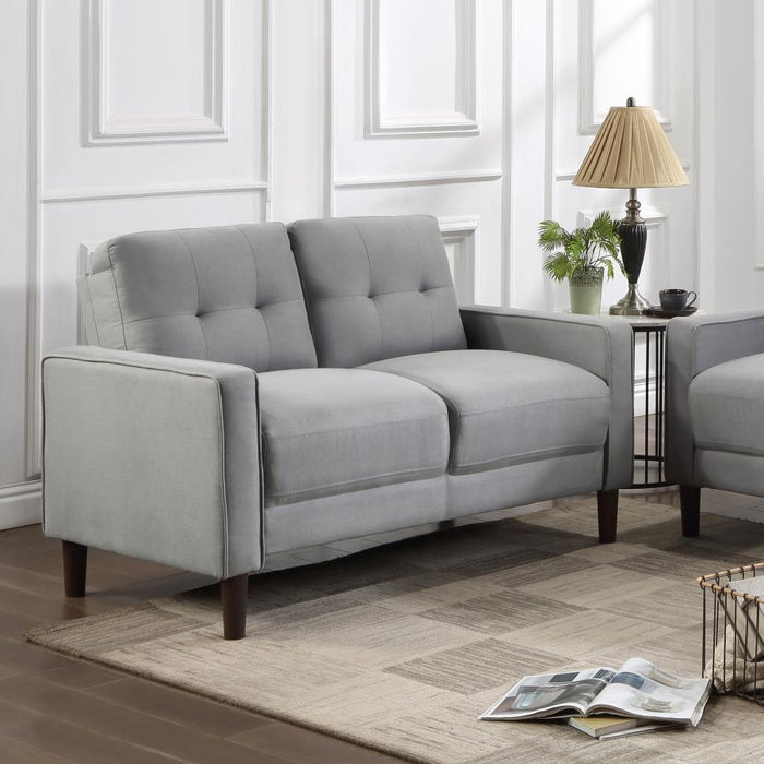 Bowen - Upholstered Track Arms Tufted Loveseat - Simple Home Plus