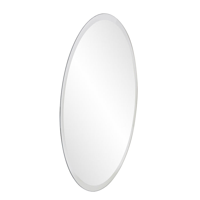 28" X 28" Minimalist Round Mirror With Beveled Edge - Silver