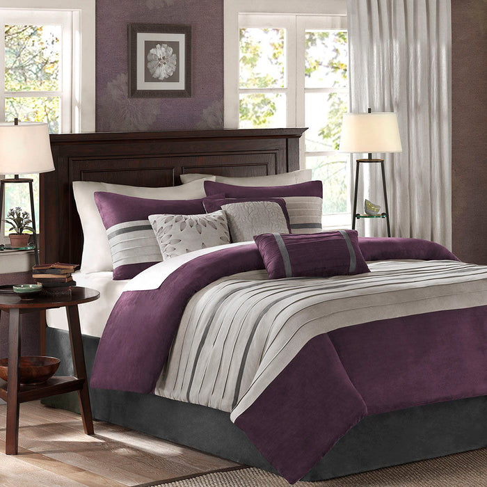 Palmer - California King Piece Comforter (Set of 7) - Purple