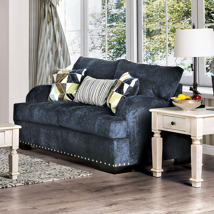 Zayla - Loveseat - Navy - Simple Home Plus