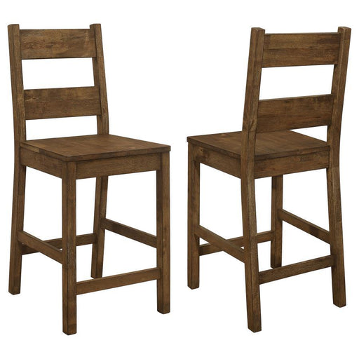 Coleman - Counter Height Stools (Set of 2) - Rustic Golden Brown - Simple Home Plus