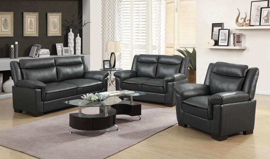 Arabella - Faux Leather Living Room Set - Simple Home Plus