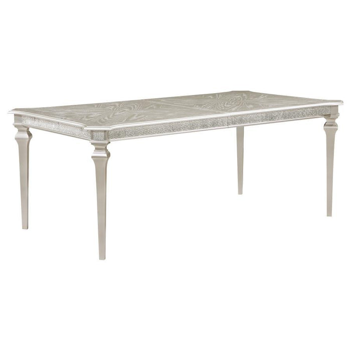 Evangeline - Rectangular Dining Table With Extension Leaf - Silver Oak - Simple Home Plus